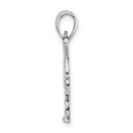 14K White Gold Polished Charleston Palm Tree Charm - Image 2