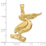 14k 3-D Pelican Pendant - Image 3