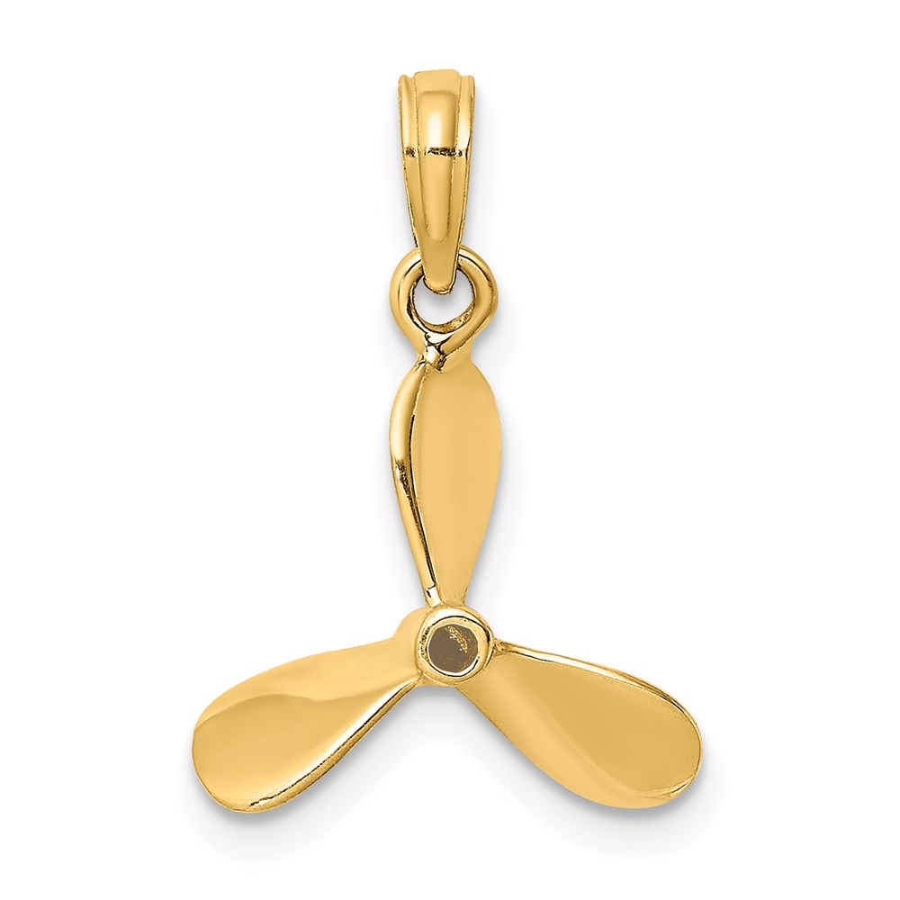 K8064.jpg 14K 3-D with 3 Blades Propeller Charm - Image 1