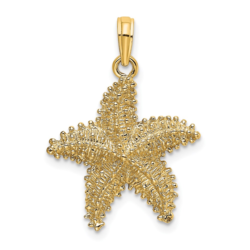K8070.jpg 14K Beaded Textured Starfish Charm - Image 1