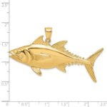 14K Large 3-D Polished Skipjack Tuna Fish Charm - Image 3