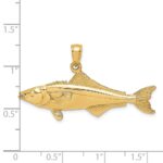 14K 3-D Polished Cobia Fish Charm - Image 3