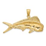 14K 2-D Male Dorado (Mahi-Mahi) Charm - Image 4