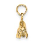 14K 3-D Polished Swimming Manatee Charm - Image 2