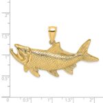 14K Large Tarpon Fish with Open Mouth Charm - Image 3