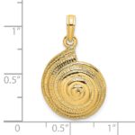 14K Textured Troca Shell Charm - Image 3
