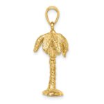 14K 3-D Textured Palm Tree Charm - Image 2