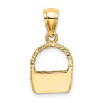 14K 2-D Flat Back Basket Charm - Image 4