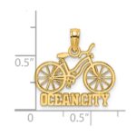 14K OCEAN CITY Bicycle Charm - Image 3