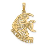 14K Polished ST. MARTIN Under Angelfish Charm
