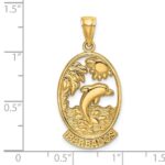 14K BARBADOS with Dolphin Sunset Scene Charm - Image 3