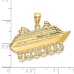 14K Large ST. THOMAS Cruise Ship Charm - Image 3