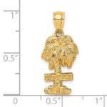 14K ARUBA On Palm Tree Pendant - Image 3