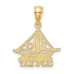 14K I HEART CAPE MAY with Cut-Out Boat Charm - Image 4