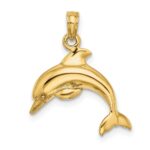 14K 3-D Dolphin Jumping Charm - Image 4