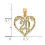 14K 20 In Heart Charm - Image 3