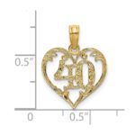 14K 40 In Heart Charm - Image 3