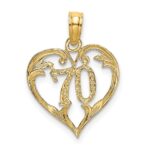 14K 70 In Heart Charm