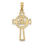 14K Claddagh Cross Charm - Image 4
