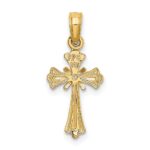 14K Textured Small Cross with -X-  Center Charm - Image 4