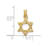 14K Polished Star Of David Charm - Image 3