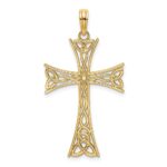 14K Polished Celtic Knot Cross Charm