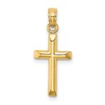 14K Polished Cross Charm