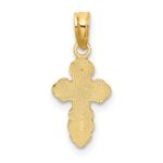 14K Mini Eastern Orthodox Cross Charm - Image 4