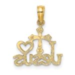 14K JESUS with Cross and Heart Charm - Image 4