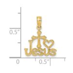 14K JESUS with Cross and Heart Charm - Image 3