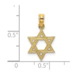 14K Textured Star Of David Charm - Image 3