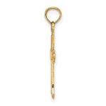 14K 2-D  Polished Cross Charm - Image 2