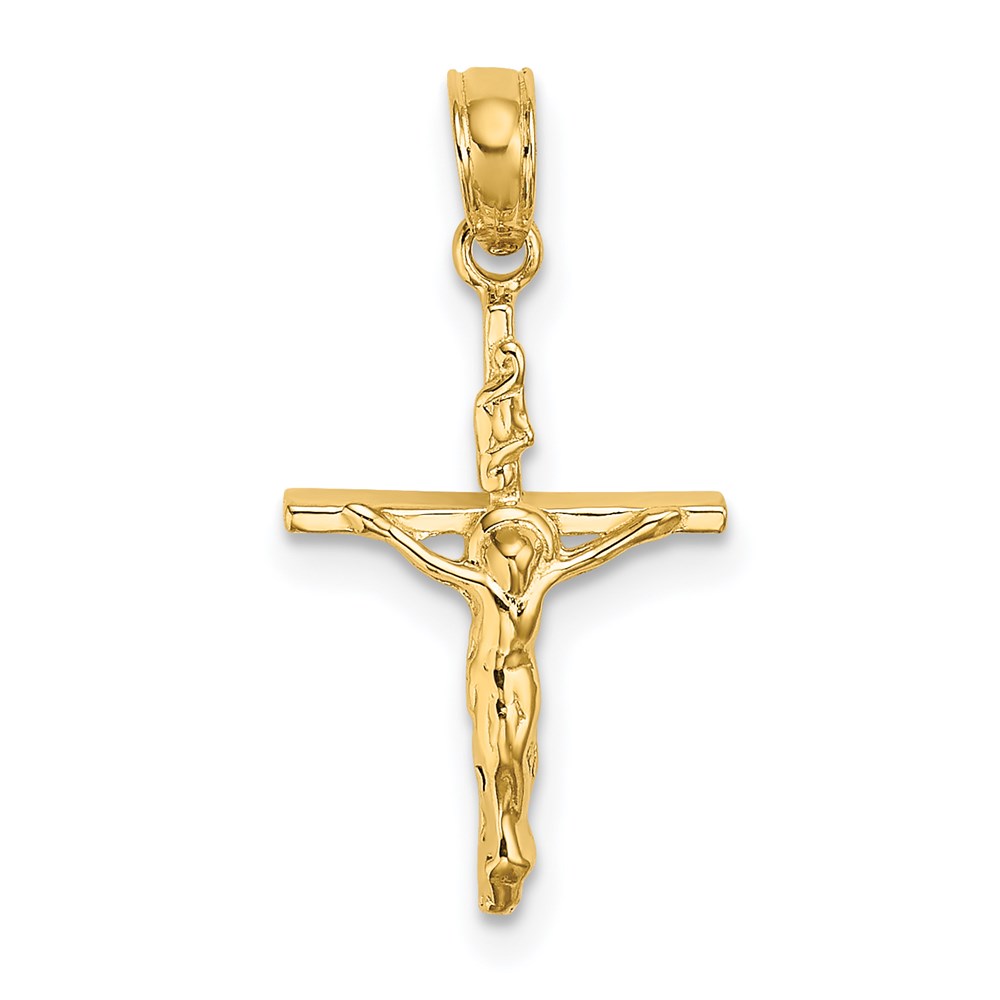 K8400.jpg 14K Small Polished Crucifix Charm - Image 1