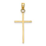 14K 3-D and Polished Stick Cross Charm - Image 4