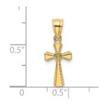 14K Mini Cross Charm - Image 3