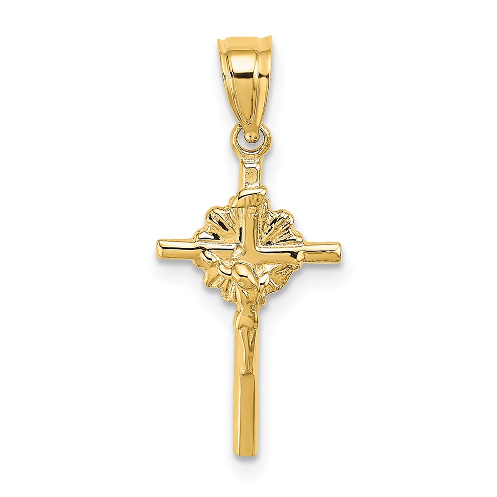 K8422.jpg 14K 2-D Starburst Crucifix Charm - Image 1