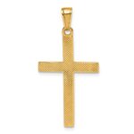 14K Polished Beveled Cross Charm - Image 4