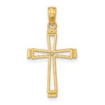 14k Cut-out Cross Pendant