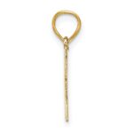 14K Polished with  Star Pattern Mini Cross Charm - Image 2