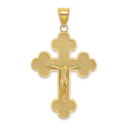 14K Crucifix with Budded Tips Charm