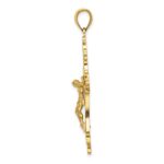 14K Textured Cut-Out Crucifix with Budded Tips Charm - Image 2