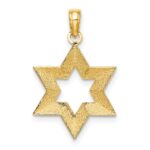 14k Textured Star of David Pendant - Image 4