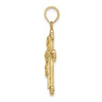 14K Narrow Budded Crucifix Charm - Image 2