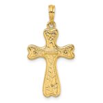 14K Cross with Heart Shaped Ends Charm - Image 4