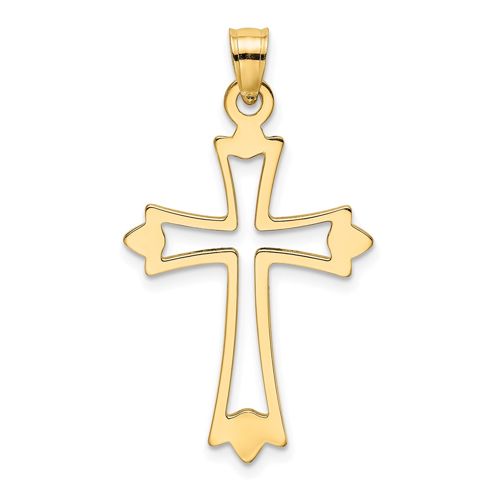 K8482.jpg 14K Polished and Cut-Out Cross Charm - Image 1