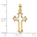 14K Cut-Out Cross Charm - Image 3