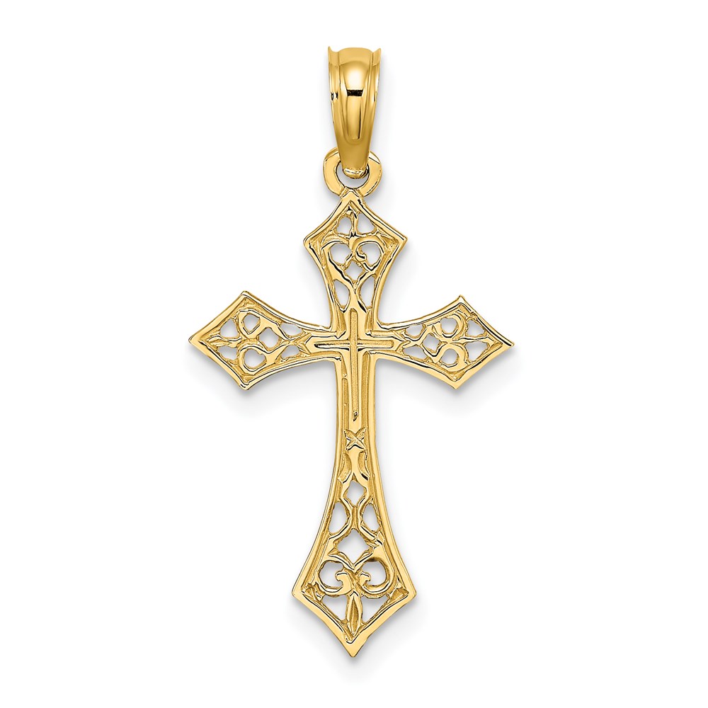 K8495.jpg 14K Filigree Cross Charm - Image 1