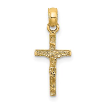 14K Mini Crucifix Charm