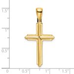 14K Polished Cross Charm - Image 3