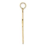 14K Polished Square Cross with Heart Design Charm - Image 2